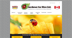 Desktop Screenshot of gardenerforhire.com