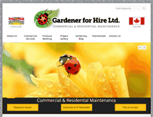 Tablet Screenshot of gardenerforhire.com
